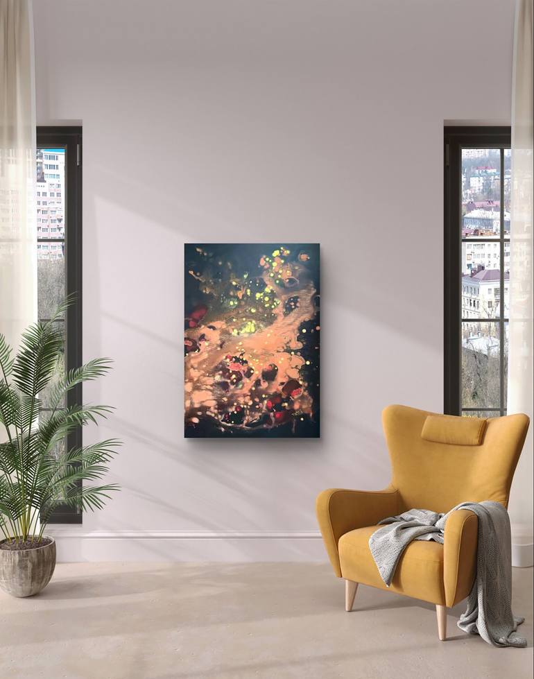 Original Abstract Expressionism Abstract Painting by Diana  Dimova-Traxi