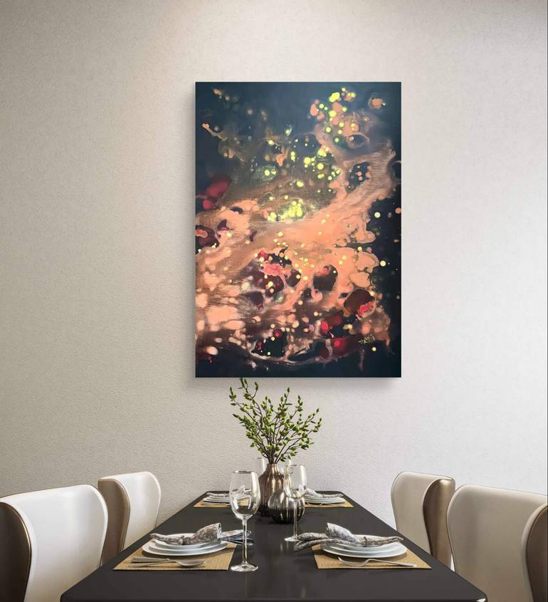 Original Abstract Expressionism Abstract Painting by Diana  Dimova-Traxi