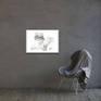Original Abstract Charcoal Drawing on Cardboard