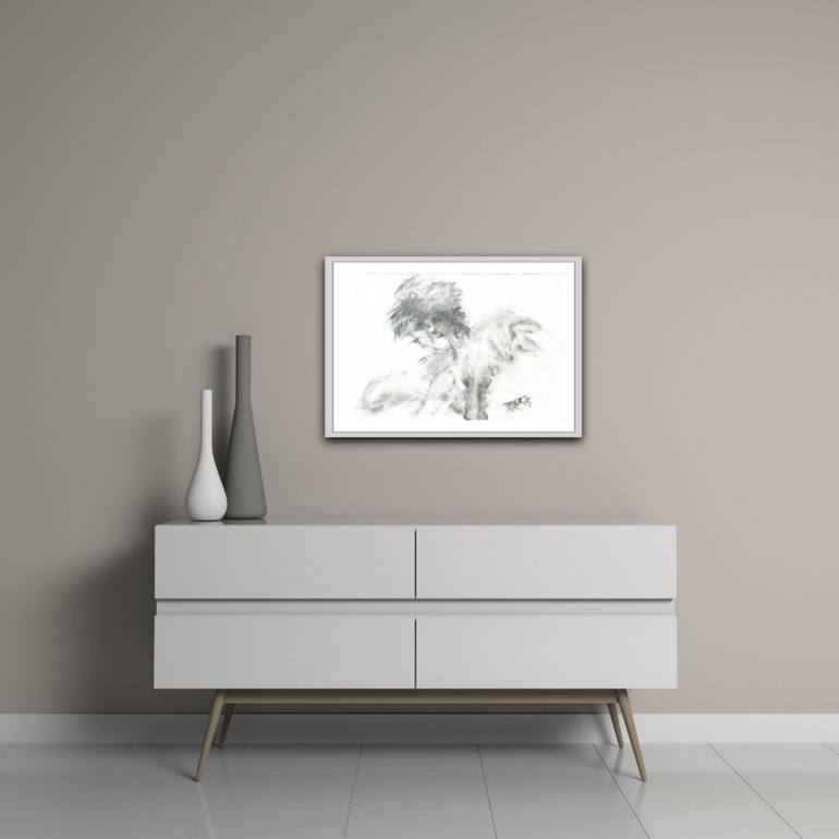 Original Contemporary Women Drawing by Diana  Dimova-Traxi