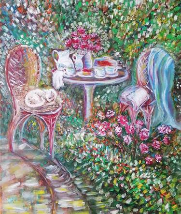 Original Fine Art Cats Paintings by Diana  Dimova-Traxi