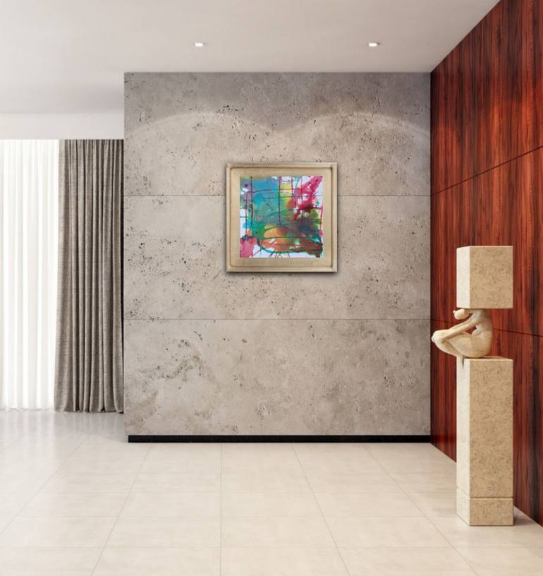 Original Abstract Expressionism Abstract Painting by Diana  Dimova-Traxi