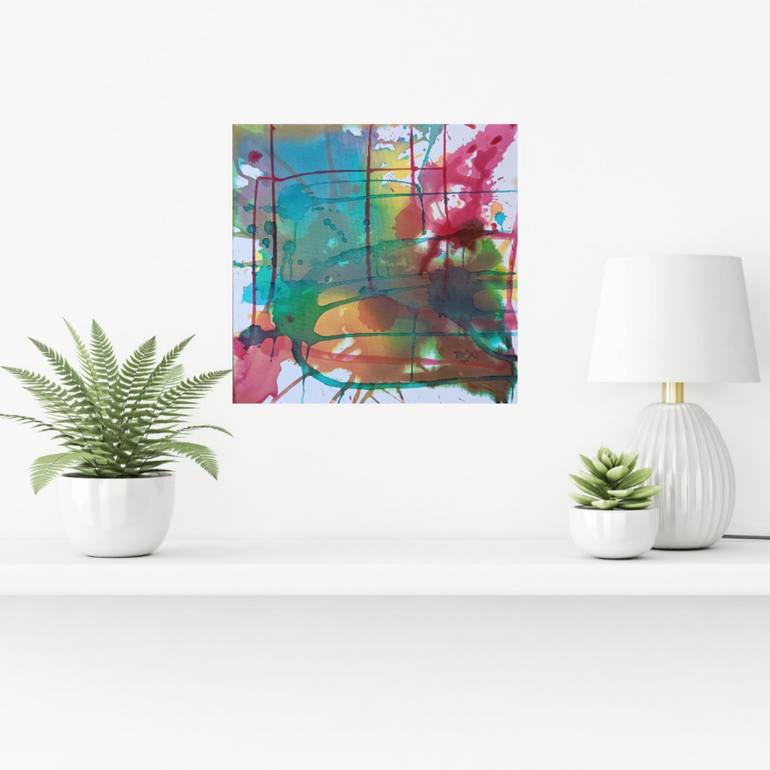 Original Abstract Expressionism Abstract Painting by Diana  Dimova-Traxi