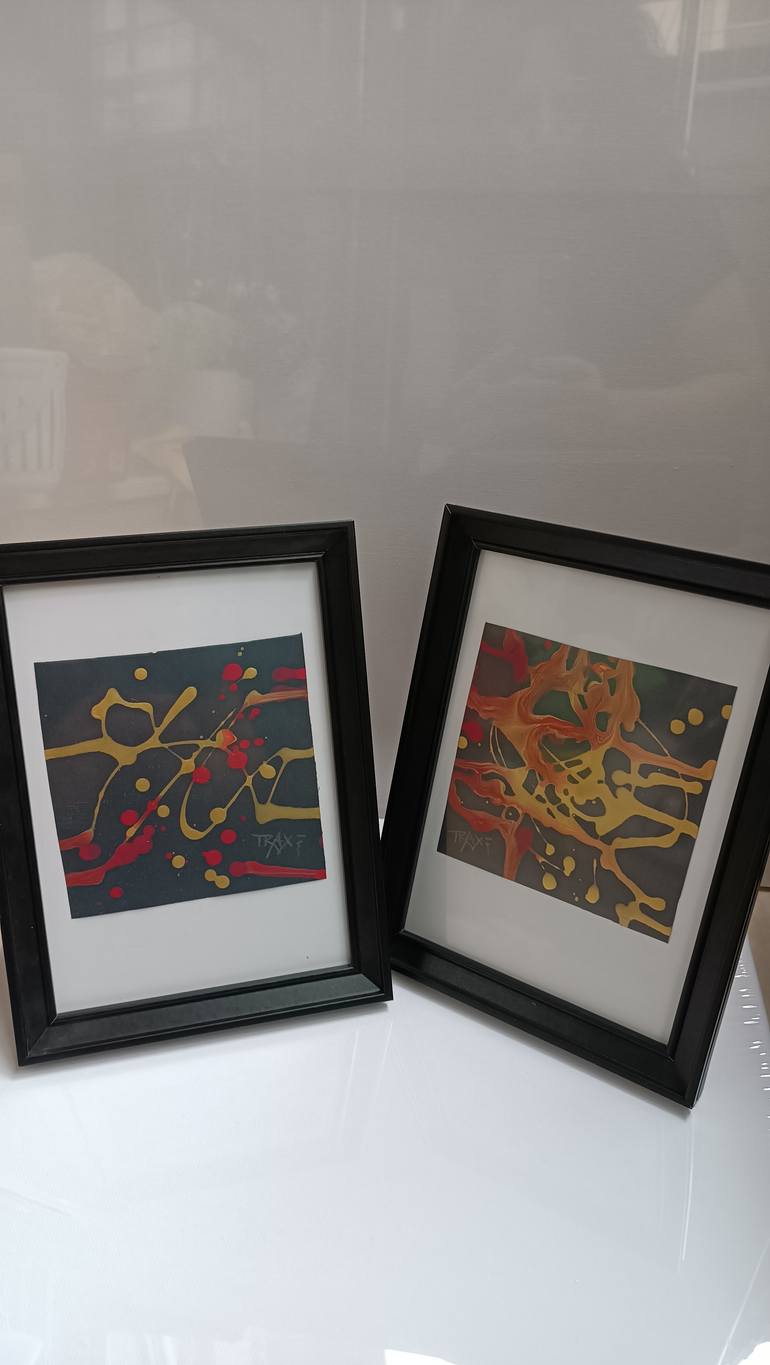 Original Abstract Expressionism Abstract Painting by Diana  Dimova-Traxi