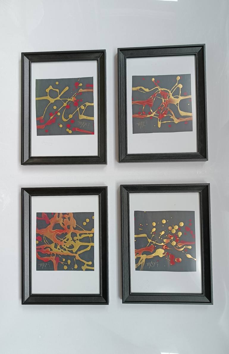 Original Abstract Expressionism Abstract Painting by Diana  Dimova-Traxi