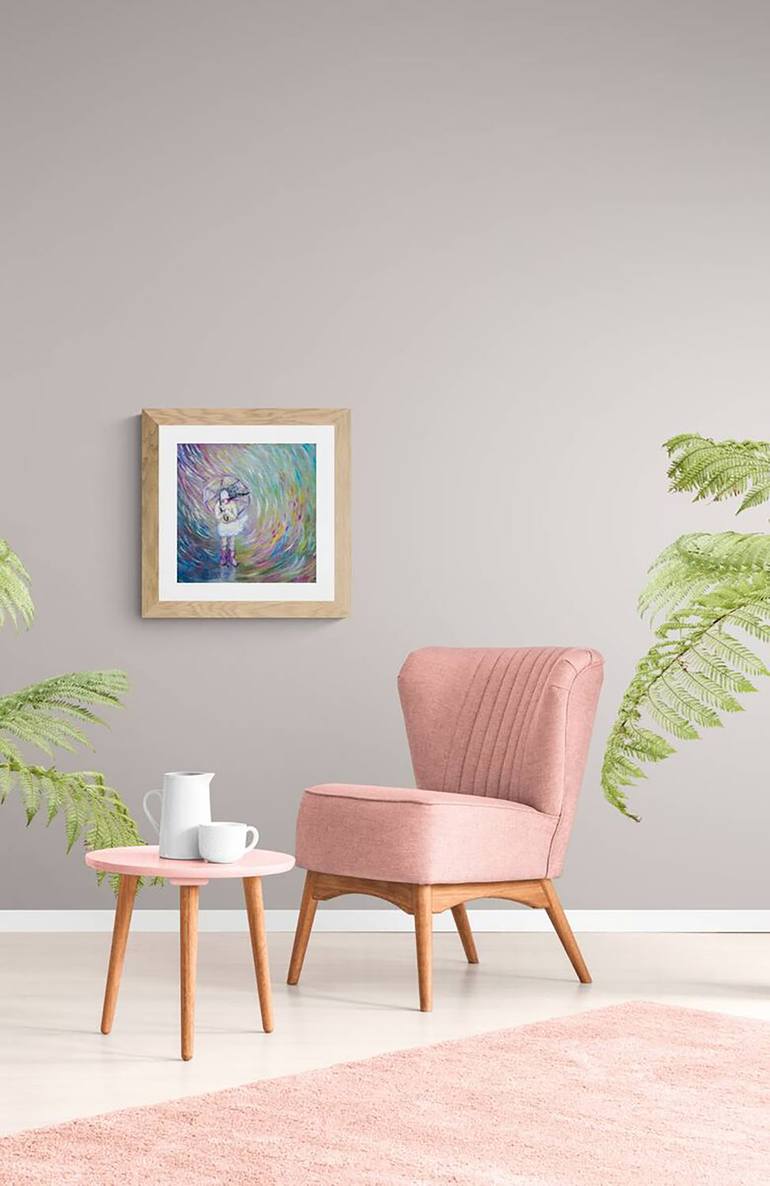 Original Abstract Expressionism Fantasy Painting by Diana  Dimova-Traxi