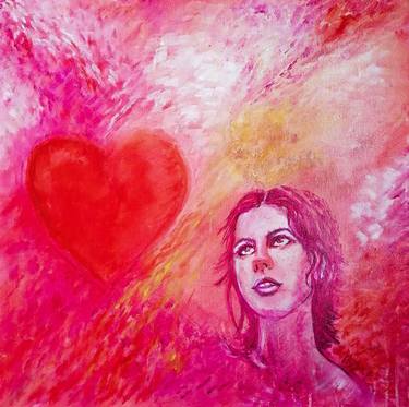 Red as the color of love: Оil painting inspired by Movie Trilogy thumb
