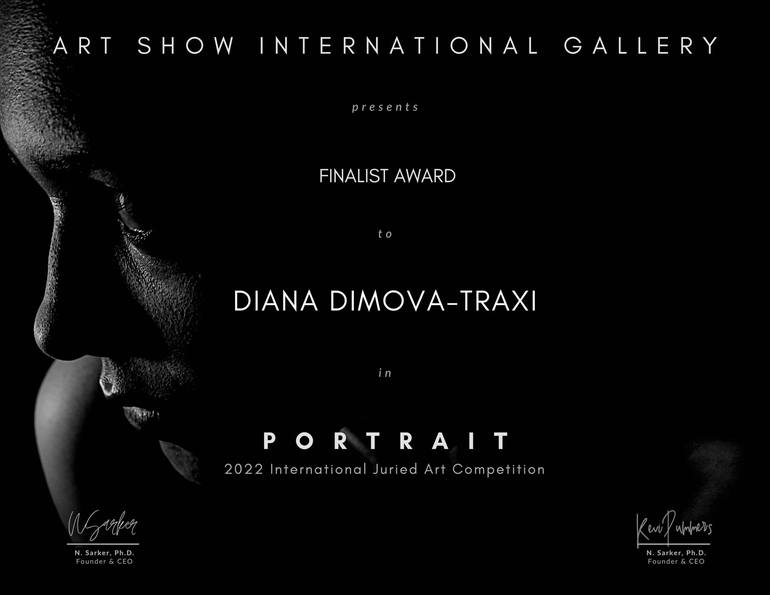 Original Contemporary Portrait Drawing by Diana Dimova -TRAXI 