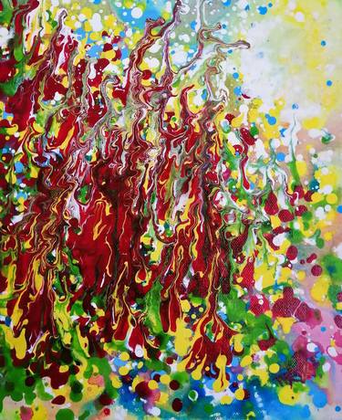 Abstract Painting for a Fire, Red Abstract thumb