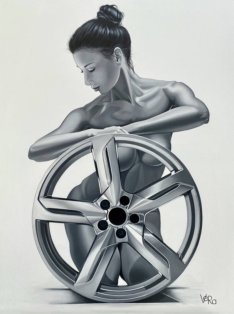 NAKED WHEEL Painting by Vera Fine Art Gallery | Saatchi Art