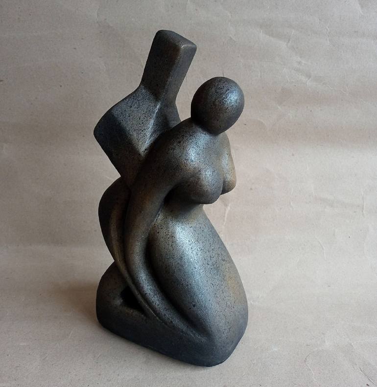 Original Cubism Nude Sculpture by Cister Silva
