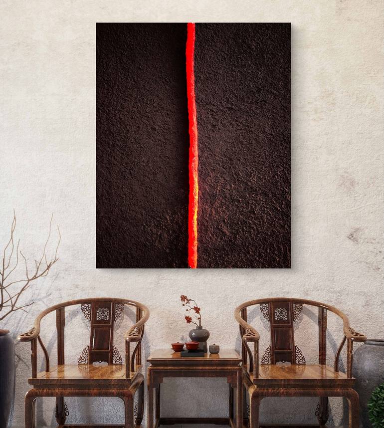 Original Black & White Abstract Painting by Mariia Baskal