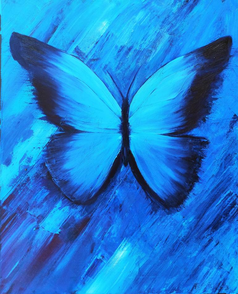 Large good Vissachi Butterfly Painting