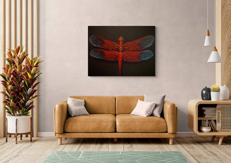 MYSTICAL DRAGONFLY Painting by Mariia Baskal | Saatchi Art