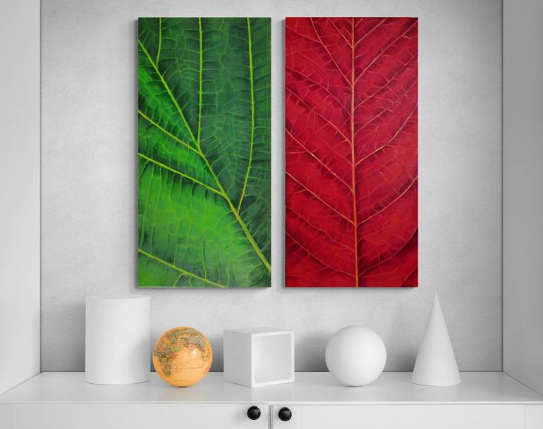 Original Abstract Botanic Painting by Mariia Baskal