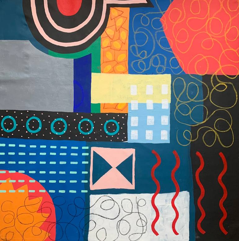 Original Abstract Painting by Holly Mcwhorter  Abstract Art on Canvas  City State