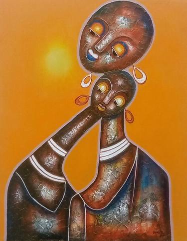 Print of Figurative Abstract Paintings by Tony OWERE