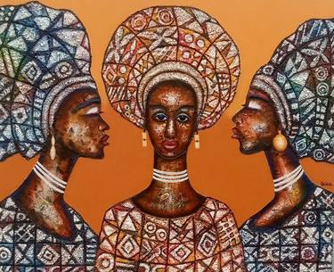Original Expressionism Women Paintings by Tony OWERE