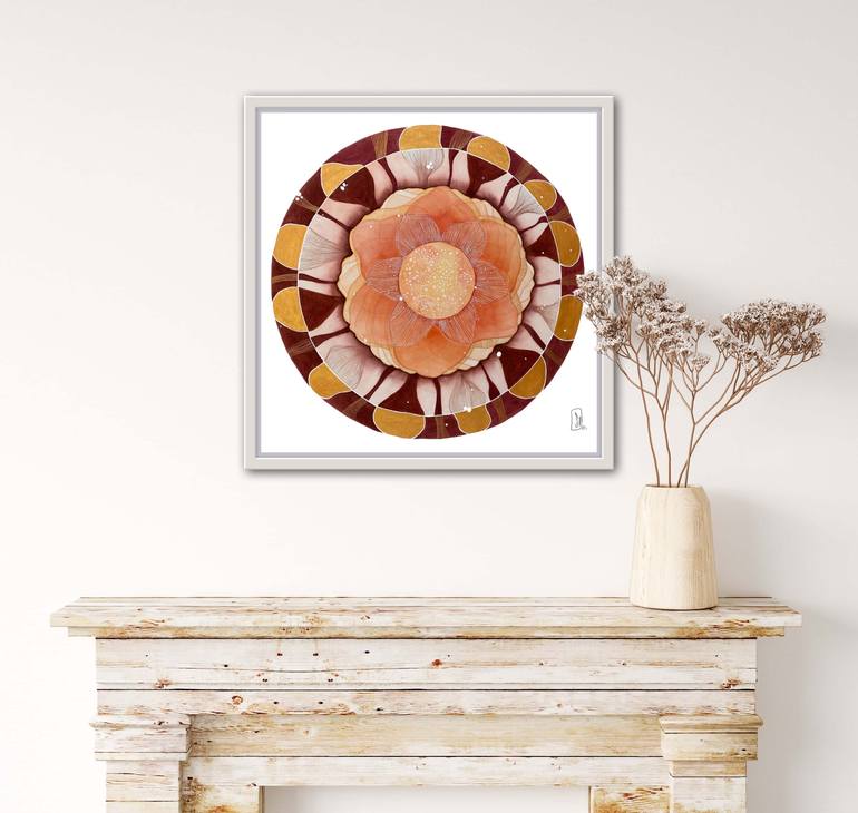 Original Modernism Geometric Painting by Sylvie Berthelot-Planques