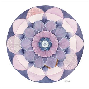 Print of Geometric Paintings by Sylvie Berthelot-Planques