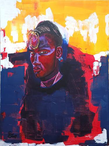 Print of Abstract Portrait Paintings by Steven Thomas