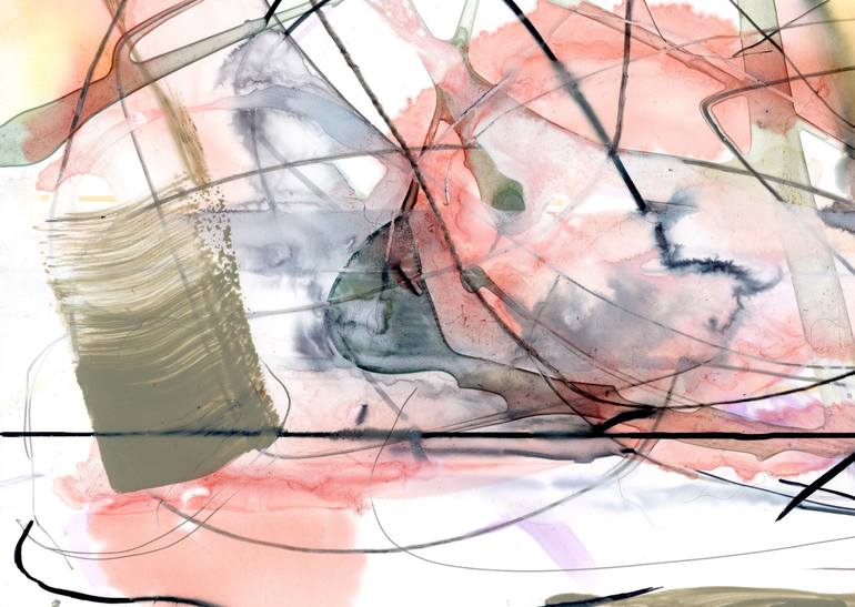 Original Abstract Expressionism Abstract Mixed Media by Kurt Dahlke