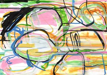 Original Abstract Expressionism Abstract Mixed Media by Kurt Dahlke