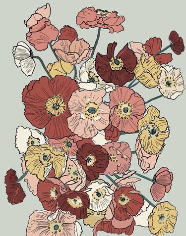 Original Illustration Floral Drawings by Emily Warren