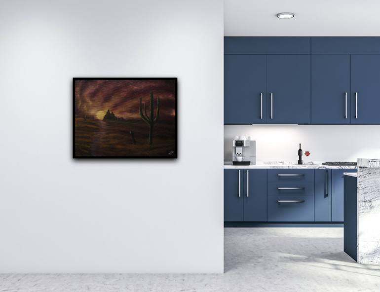 Original Art Deco Landscape Painting by Karthik Art Works