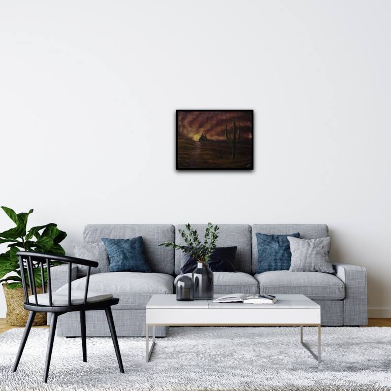 Original Art Deco Landscape Painting by Karthik Art Works