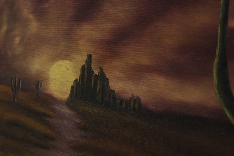 Original Art Deco Landscape Painting by Karthik Art Works