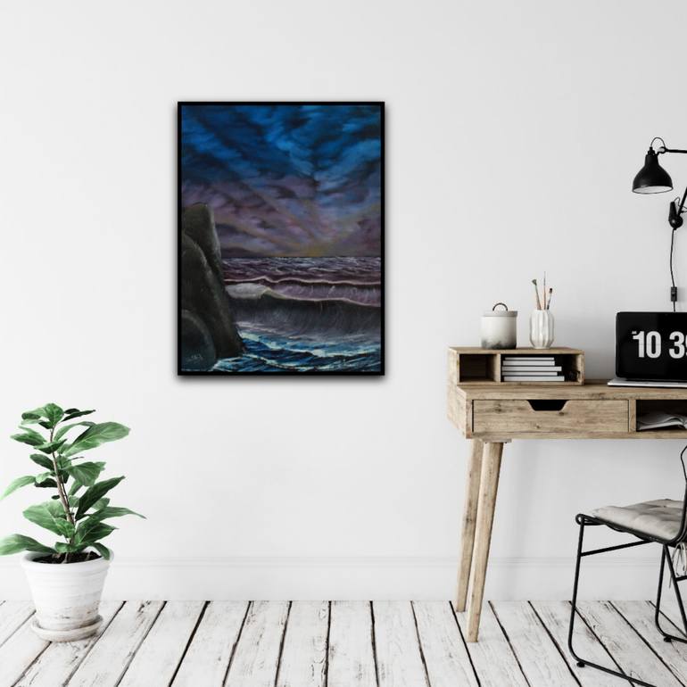 Original Art Deco Landscape Painting by Karthik Art Works