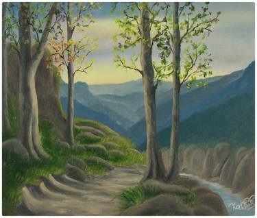 Original Art Deco Landscape Paintings by Karthik Art Works