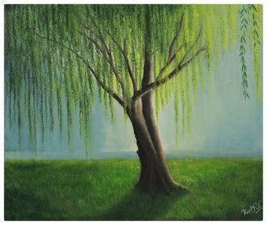 Willow Tree Oil Painting | Handmade Painting thumb