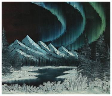 Northern Lights Oil Painting | Handmade Painting thumb