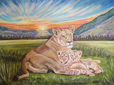 Lion family thumb