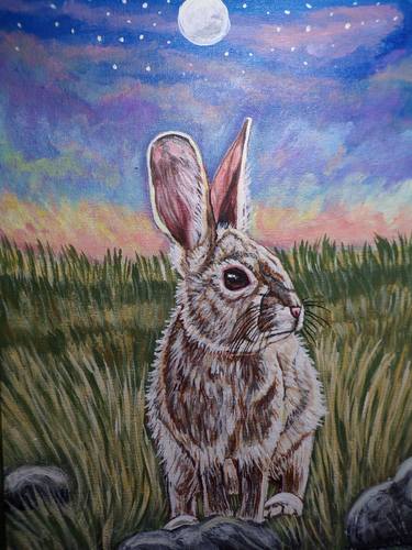 Rabbit original painting thumb