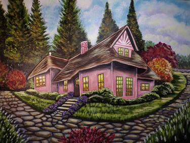 Pink cottage house thumb