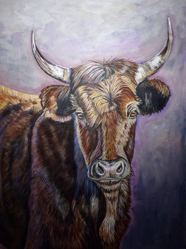 Bull original painting thumb