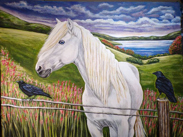 Original Realism Horse Painting by Andrea Napolitano