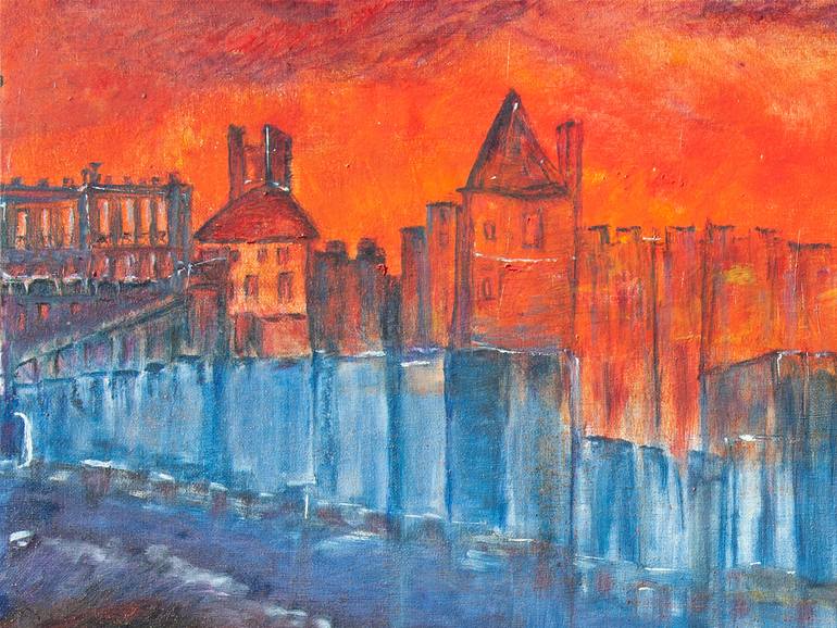 Original Impressionism Cities Painting by Jeanine Madaule