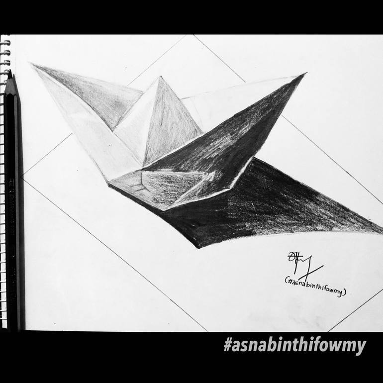 Paper boat Drawing by Asna Fowmy | Saatchi Art