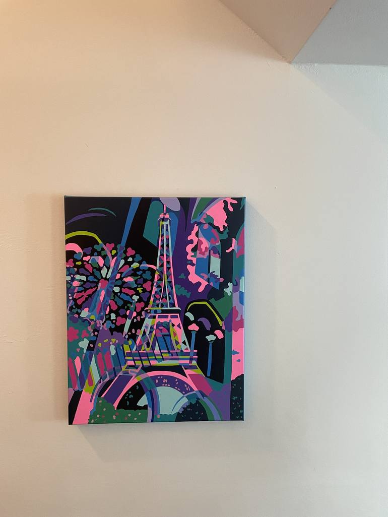 Original Abstract Cities Painting by Erica Choi