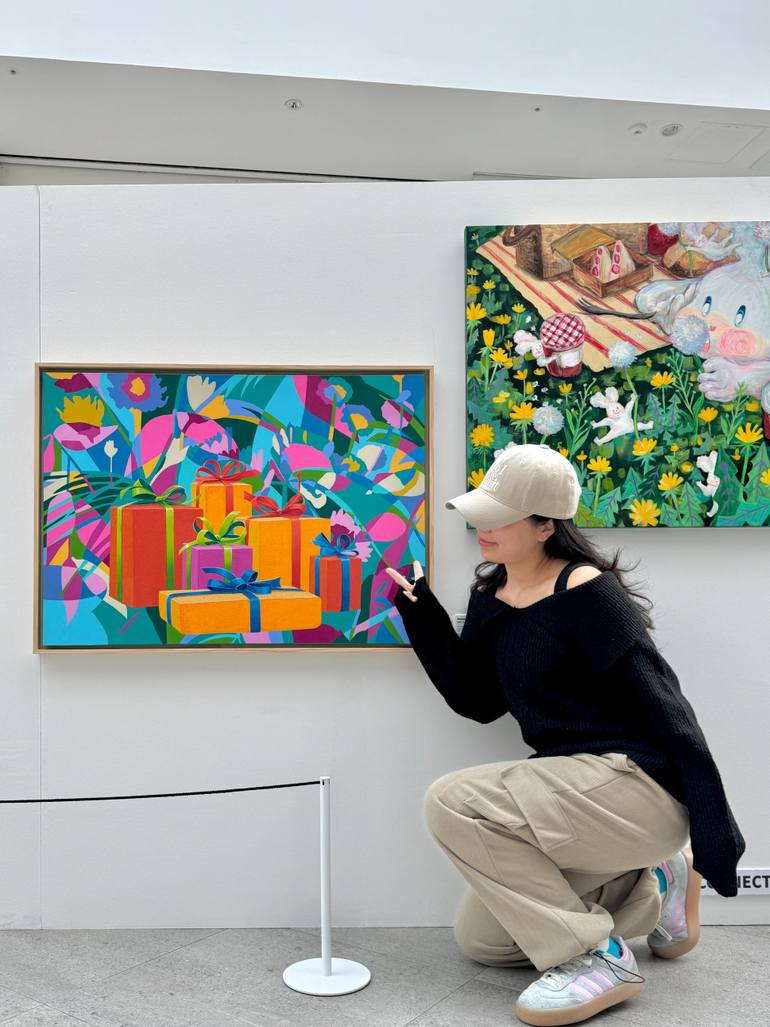 Original Abstract Still Life Painting by Erica Choi