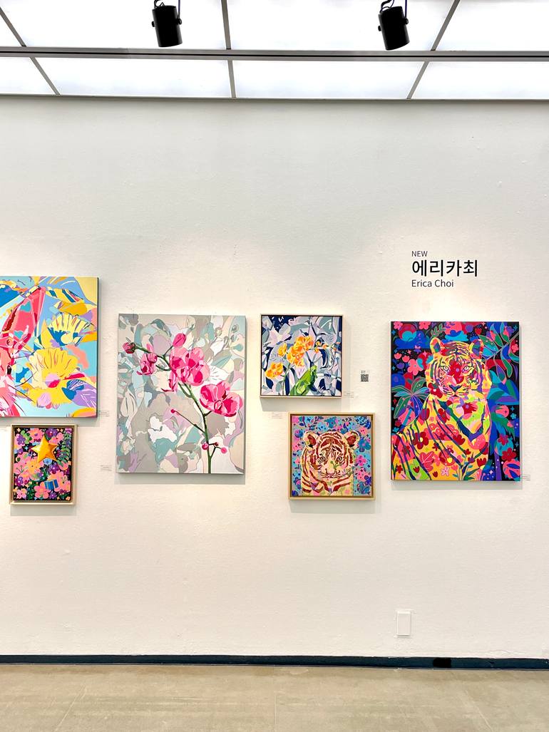Original Abstract Botanic Painting by Erica Choi