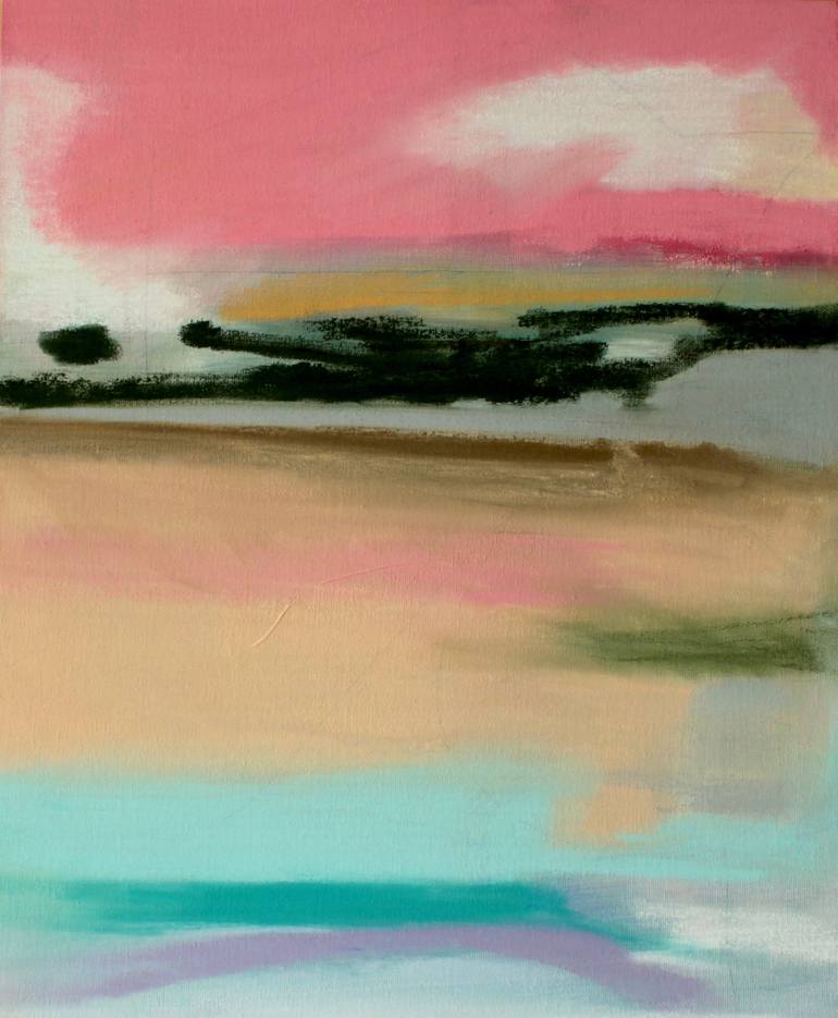 Pink sky Drawing by Ksenia Eremeeva | Saatchi Art