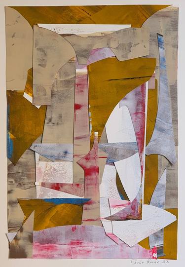 Original Abstract Expressionism Abstract Collage by Paulo Ferreira