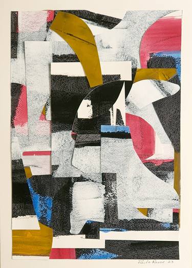 Original Abstract Expressionism Abstract Collage by Paulo Ferreira