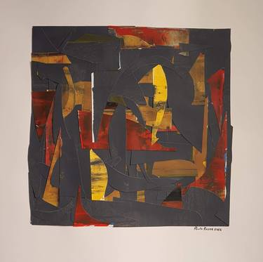 Original Abstract Expressionism Abstract Collage by Paulo Ferreira