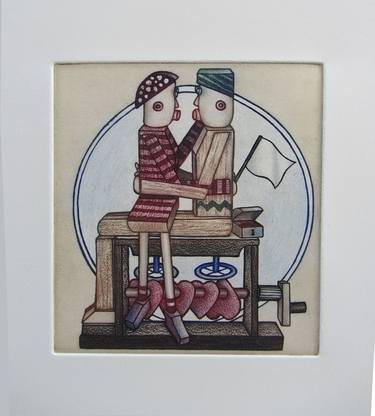 Original Figurative Love Printmaking by Dianne Murphy